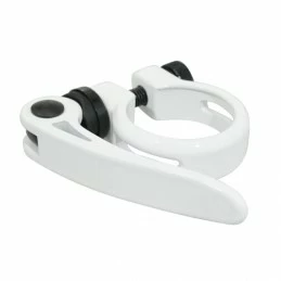 Marque Collier Serrage Tige De Selle Rapide Newton Alu Blanc Diam. 31,8Mm (Sur Carte)