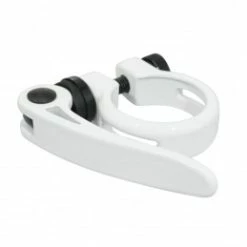 Marque Collier Serrage Tige De Selle Rapide Newton Alu Blanc Diam. 34,9Mm (Sur Carte)