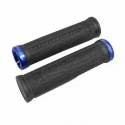 Marque Poignee City-Vtt Progrip 995 Noir Avec Lock On Bleu 130Mm (Livre Avec Embouts) (Blister)