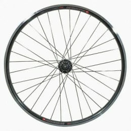 Marque Roue Vtc 700X35 Arriere Kargo Disc Vae-E-Bike Alu Noire Double Paroi Moyeu Shimano M475 Disc 6 Trous Cassette 9-8 Vitesses – Image 2