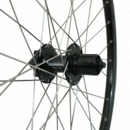 Marque Roue Vtc 700X35 Arriere Kargo Disc Vae-E-Bike Alu Noire Double Paroi Moyeu Shimano M475 Disc 6 Trous Cassette 9-8 Vitesses – Image 3